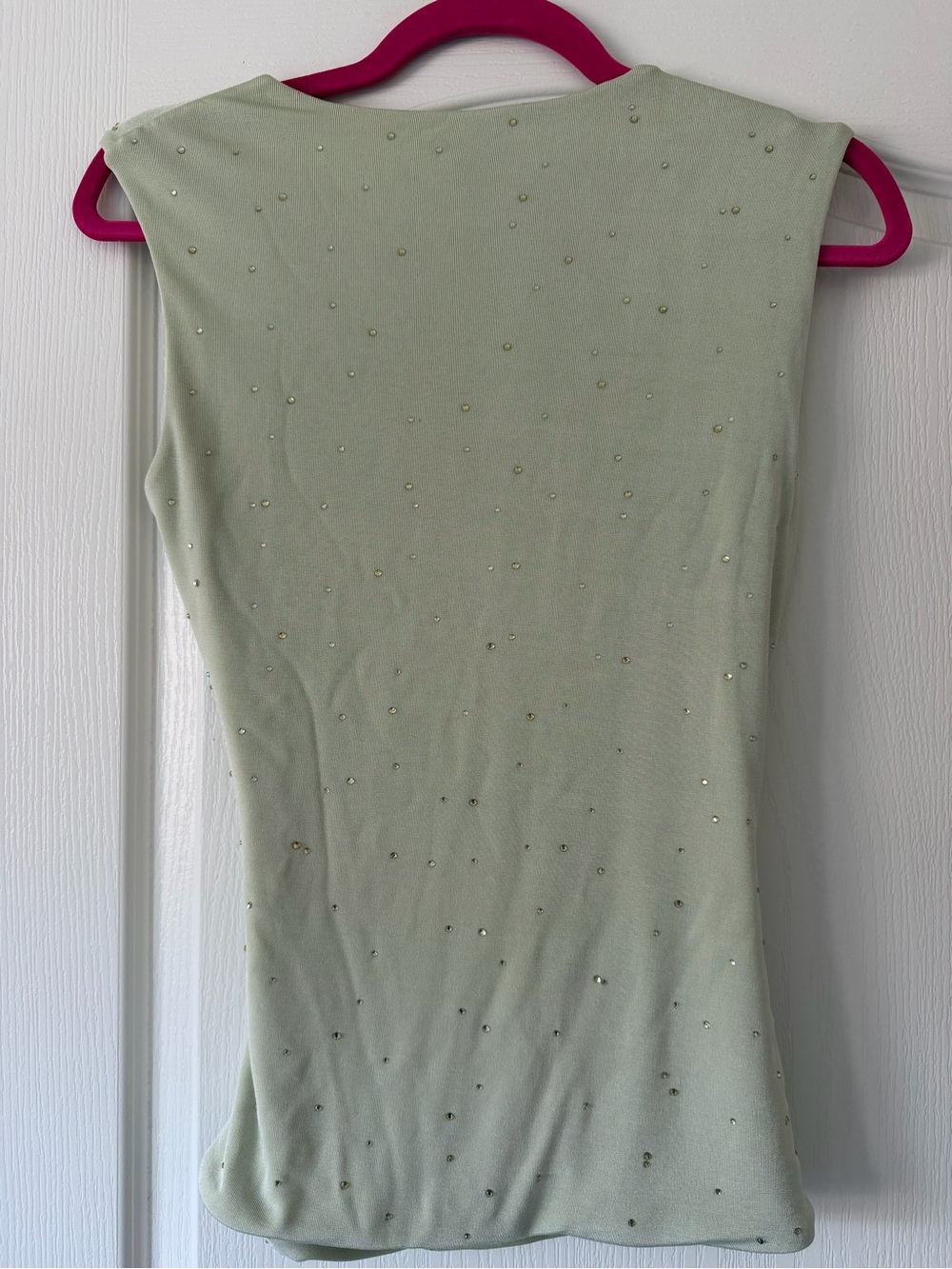 *NEVER WORN* Melanie Lyne Sleeveless Embellished Tank Top in Light Cream - Picture 3 of 4